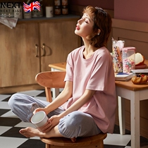 UK Next kisser maternity dress summer thin cotton suit for pregnant women pajamas postpartum feeding breastfeeding