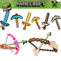 New Minecraft My World Toys Weapon Blue Sword Pick Deformation Sword Torch Miner Light Hot Sale