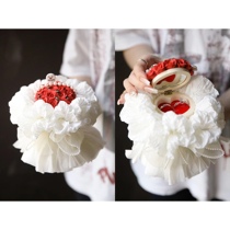 (囍字ring box bouquet original) hand-picking for certificate props wedding proposal ring box bouquet customization