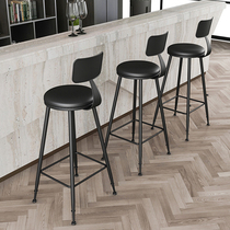 Iron bar chair modern black tall chair simple home stool high stool bar stool bar counter chair