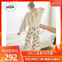 gelato pique21 spring summer womens pajamas cardigan solid soft lace-up coat PWNT211066
