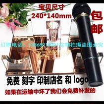 Economical and practical crystal wireless microphone holder KTV hotel supplies free engraved logo