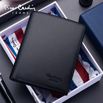 Pierre Cardan Wallet Men Short Real Bull Soft Leather 2021 New Ultra Slim Name Brand Tide Leather Money Clips