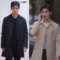 You are my glory Yang Yang in the same clothes small lapels long windbreaker business mens clothing no iron