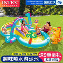 INTEX Newborn Baby Swimming Pool Home Kids Kid Baby Inflatable Large Foldable Family Pool Bucket