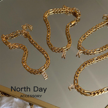 UK on sale exclusive custom letters Figaro chain bracelet anklets European and American ins titanium steel does not fade