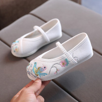 Hanfu shoes Childrens girls embroidered shoes old Beijing cloth shoes Chinese style baby shoes student costume performance shoes