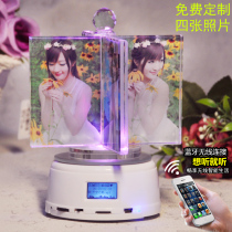 Music box birthday gift girl girl girl Bluetooth rotating childrens personality diy custom photo Music Box