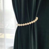 Korean ABS pearl magnet curtain strap Creative curtain buckle Wild free punch curtain lace can be used as a necklace