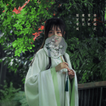 Chasing Chinese Style Double-sided Embroidered Transparent Silk Flue Fan Ancient Chinese Clothing Long Handle Fringed Cheongsam Dance Fan