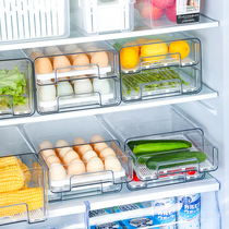 Vidan Japanese double-layer drawer egg storage box refrigerator vegetables and fruits food grade fresh-keeping finishing artifact