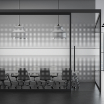 Frosted glass stickers Translucent opaque office lines Hollow window partition Anti-peep shading electrostatic film