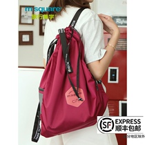 m square Foldable Travel Backpack Outdoor Waterproof Large Capacity Drawstring Pocket Helmet Bag Womens lightweight backpack