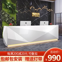 Company front desk reception desk simple modern commercial beauty salon cashier paint kindergarten training institution bar