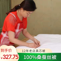 Xiao Han pure handmade mulberry silk quilt summer air conditioning is thickened winter quilt single double quilt spring and autumn quilt core