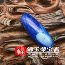 Tibetan area old ancient beads blue agate chalcedony (tustid eye Pearl) hot selling old material pendant pendant Fidelity
