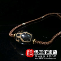 Old Tibetan antique Miscellaneous Tibetan Pearl agate necklace Buddha bead Jade Fidelity neck ornaments chain pendant