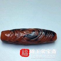 Fine cultural play return weathering pattern (tangled silk eye celestial beads) natural genuine pendant neck ornaments old beads