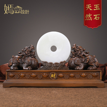 A pair of Feng Shui Cai Pi Qiu Ping an buckle home living room entrance office decoration opening gifts