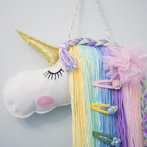 ins children hairclip hair hoop storage rack hair accessories display rack wall hanging childrens room decoration Unicorn