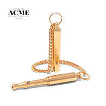 The Ekmi ACME 535 whistle high frequency ultrasound adjustable dog flute plated real gold British origin dolphin whistle