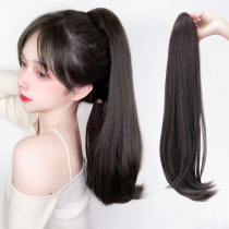 High ponytail wig female hair grab clip long curly hair braid natural simulation hair big wave strap fake ponytail