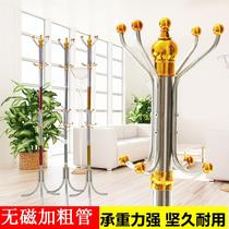 Shen Jiayuan stainless steel coat rack floor bedroom hanger creative simple clothes shelf large hanger storage rack
