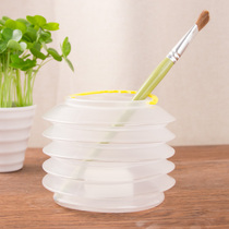Fine art transparent plastic telescopic bucket folding compressed bucket gouache painting paint paint rinse pen bucket trumpet