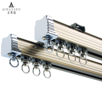 Special Thick Window Curtain Rod Bearing Straight Rail Slide Rail Single Double Track Roman Stem Rail Side Top Mounted Fortitude Aluminum Curtain Track