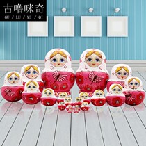 Russian trekking fumbling ten layers of puzzle toy hand-painted traditional handwork plinden wood air-dried 10 layers 08