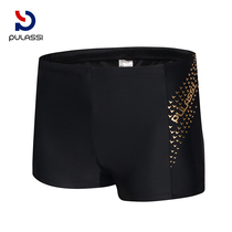Prasch quick-drying mens swimming trunks adult flat corner seaside resort professional quick-drying mens swimming trunks flat corner hot spring