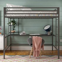 Bed under the table Household adult dormitory Childrens iron dormitory Elevated under the empty high and low combination apartment desk Single-story shop