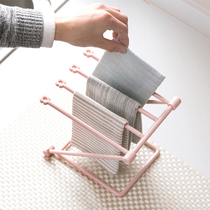 Vertical foldable cloth rack non-perforated countertop storage rack water cup holder rack kitchen supplies towel hanger