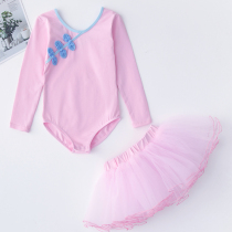 Dance Suit Children Girl Girl Spring Autumn Summer Practice Service China Wind Long Sleeve Ballet Dresses Chinese Dance Dress Fluffy Skirt