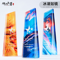 Crystal Trophy Medals are custom made to authorize the card production team trophy new championship trophy