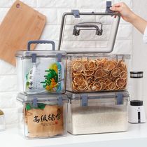 Box storage box plastic household transparent storage box sealed moisture-proof thick large covered snack box