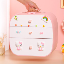 Childrens headdress card storage box girl princess baby dressing cute rubber band rope hairclip jewelry box
