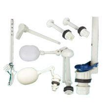 Old-fashioned split hand-drawn toilet water tank accessories hanging wall toilet drain valve floating ball inlet valve wrench side