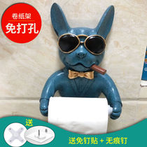 Toilet perforated toilet tissue holder Roll paper tube Bathroom toilet paper box Waterproof toilet paper shelf Hand paper box