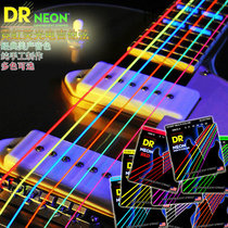 American DR NEON NEON fluorescent electric guitar string set string 009 010 blue green orange powder yellow white color