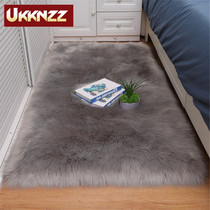 Carpet ins wind room Bedroom plush cute bedside blanket Imitation wool gray full bunk living room bay window floor mat