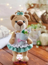 Lion lady Milori handmade 550diy crochet wool knitting tutorial doll electronic illustration non-finished product