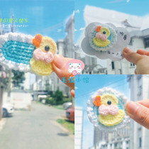 Little duck hairclip and brooch handmade diy crochet wool knitting Doll Doll electronic illustration non-finished