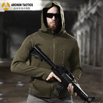 Archon tactical cardigan hooded sweater sweater sweater outdoor warm sweater male spring and autumn military fan training jacket