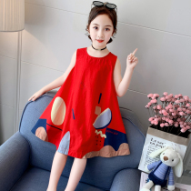 Girls dress summer 2021 new foreign style net red summer clothes childrens clothing childrens skirt summer little girl princess dress