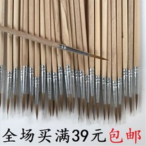 Su Shengchun Wolf brush pen Silver aluminum tube small pen Wolf Hao pen pen Hook line pen Small pen Wolf big wolf Medium wolf small