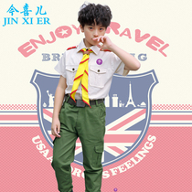 Boy Scout childrens uniform Scout activity clothes Summer camp clothing custom trousers short-sleeved child military suit