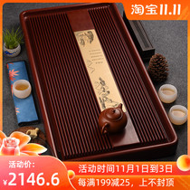 Mu Fangge electric Wood tea tray German high-end drainage tea table large tea sea Taiwan modern simple tray