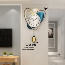 Light luxury watch wall clock Living room modern simple household fashion atmosphere hanging watch Creative personality Nordic clock hanging wall