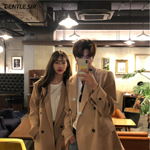 Couples casual senior sense suit men Korean trend spring and autumn single handsome loose shoulder pad suit thin coat